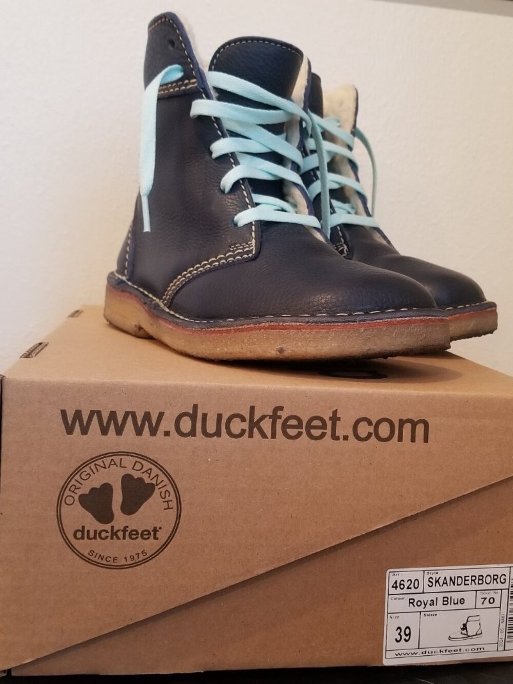 Duckfeet Skanderborg wool-lined Boots in Royal Blue size 39 - Picture 11 of 13